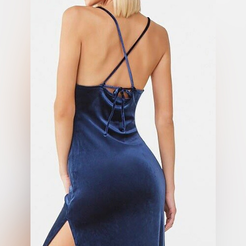 Royal Blue Velvet Maxi Dress!